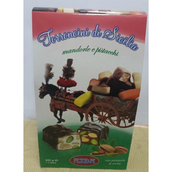 Sicilian nougat bites with almonds and pistachios – 200 g box