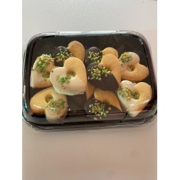 Cuoricini di Frolla Cioccolato e Vaniglia gr 200