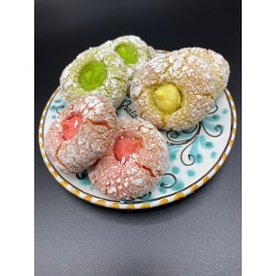 PASTA DI MANDORLA con CREMA alla FRAGOLA/PISTACCHIO/LIMONE BOX 2kg