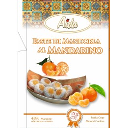 Scatolina elegante con pasta di mandorla all'arancia confezionata singolarmente