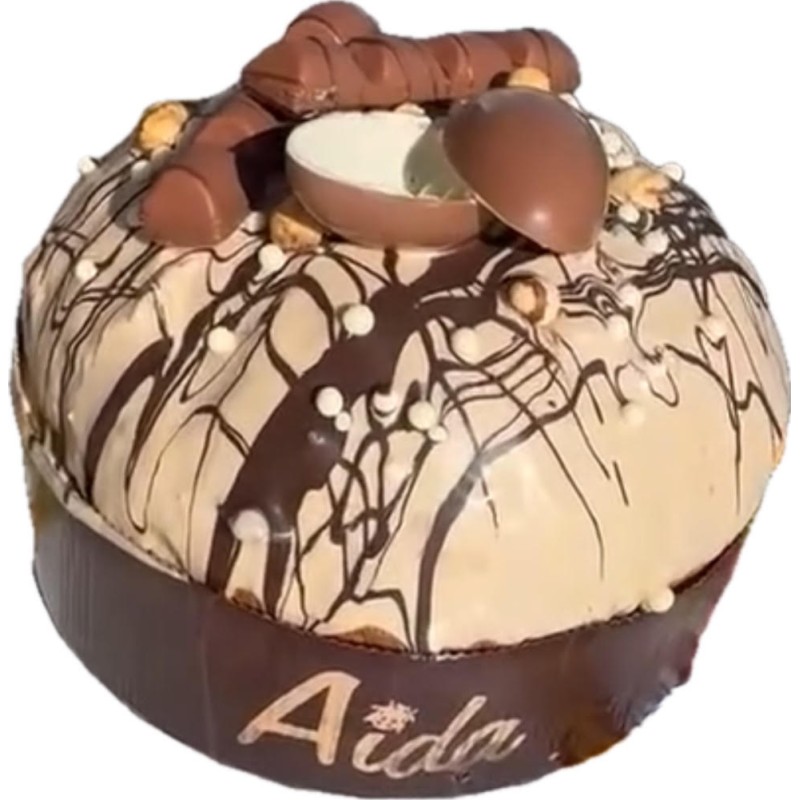 Panettone con Farcitura Nocciola bianca e cioccoKinder g 1100